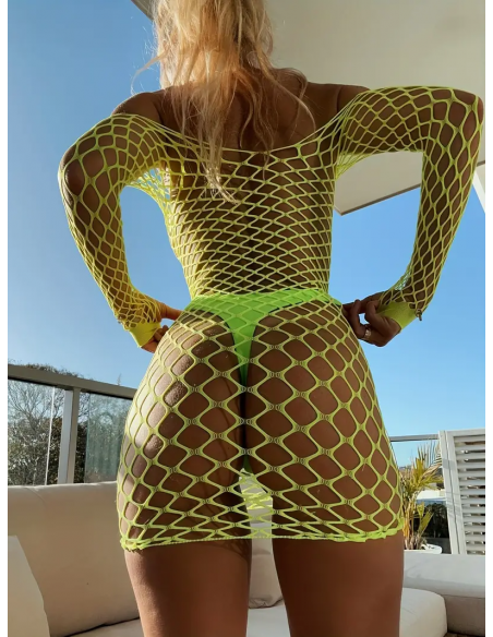 69. Neon nät klänning