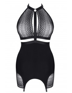 73. Svart lycra/spets klänning