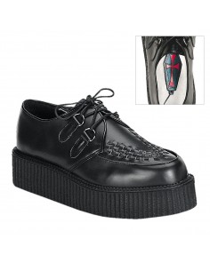 37. Demonia Cult svarta creeper i fuskskinn