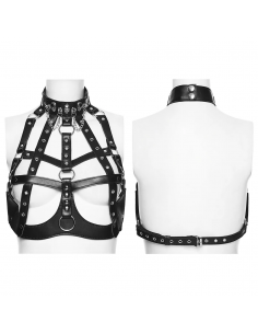 17. Svart fuskskinnharness